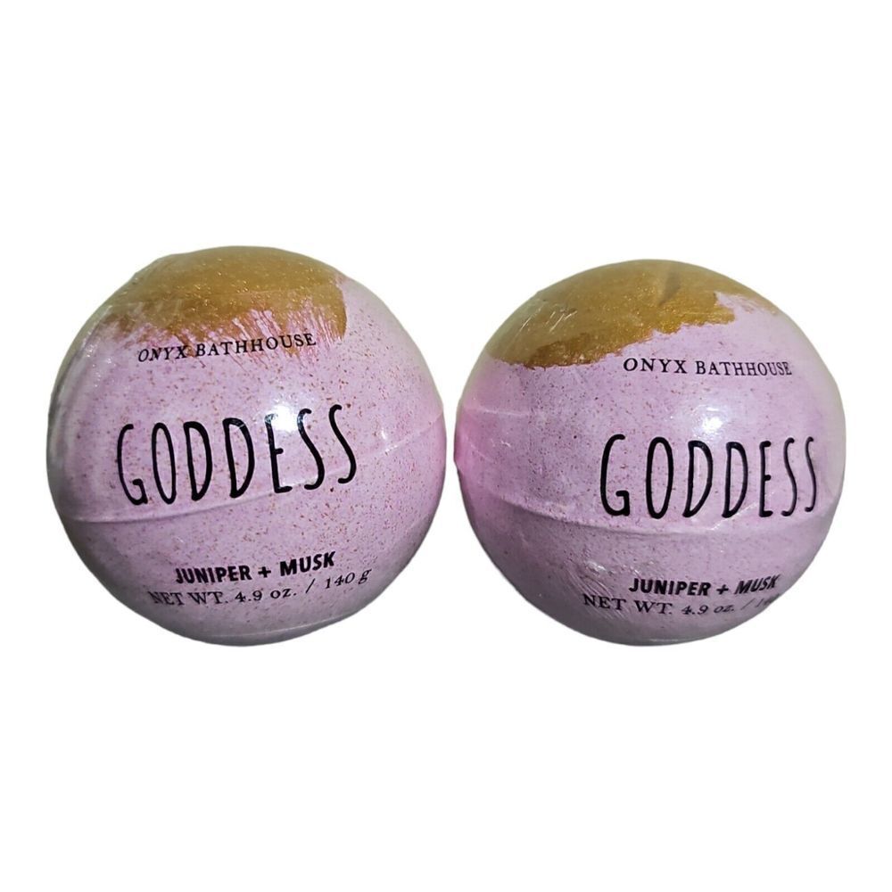 2 - ONYX BATHHOUSE "Goddess" Bath Bomb Juniper +‎ Musk Spa Fizz and Bubbles
